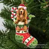 Transfronterizo Nuevo 2022 Calcetines de Navidad Colgante Mini Animal Divertido Decoración de Árbol de Navidad Regalo Creativo Adornos Colgantes