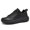 Zapatos Deportivos Casuales de Cuero de Ancho Amplio de Venta Caliente Transfronteriza para Hombre Suela Gruesa Absorción de Impactos Zapatos para Correr Otoño/Invierno Punta Ancha Zapatos de Pisada Natural Jinjiang