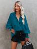 Camisa de Rayas de Longitud Media con Protección Solar para Vacaciones en la Playa Transfronterizas Europeas y Americanas Camisa de Manga Larga para Mujer
