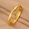 Pulseira Aberta com Fivela Redonda Simples, Estilo Europeu e Americano Transfronteiriço, Anel Liso Personalizado, Pulseira Versátil de Aço Inoxidável para Mulheres