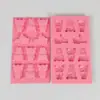 11 furos Urso de Desenho Animado Garrafa de Cera de Bala Macia Molde de Silicone de Açúcar Bandeja de Gelo de Chocolate Decoração de Epóxi Forma de Biscoito para Assar