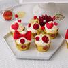 Decoración de pastel con taza de papel rojo para banquete de boda de estilo chino, decoración de personaje Xi, doble felicidad, boda, mesa de postres sencilla, complemento de boda
