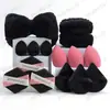 Venta al por mayor transfronteriza Más vendido Set de 15 piezas de Diadema para el cabello con lazo en la muñeca de forro polar de coral y Esponja de maquillaje Directo del fabricante