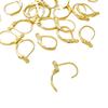 Gancho para la oreja simple con galvanoplastia de oro real de 14k que conserva el color, gancho para la oreja francés con anillo de rebote colgante, accesorios para aretes hechos a mano DIY