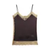 Atacado Exportação Transfronteiriça Roupas Femininas Primavera 2026 Estilo Europeu e Americano Camisola com Renda Color Block Feminina B482836