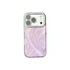 Funda de Teléfono Minimalista de Gama Alta con Patrón de Plumas para Apple 17 Pro Max, Compatible con 16 Pro Max, Galvanizada para 15 Pro y 14 Pro