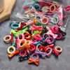 Anel de toalha cor de doce anel de cabelo de laço infantil 2022 novo na cor do comércio exterior corda de cabeça de bola de cabelo elástico de cabelo para menina