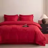 Conjunto de Casamento Jacquard de Luxo Leve Estilo Chinês, Jogo de Cama Vermelho Brilhante, Capa de Edredom, Colcha de Casamento Nova, Cama de Casamento, Roupa de Cama de Casamento