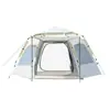 Tienda de Campaña Hexagonal Personalizada Transfronteriza con Espacio Amplio, Equipo de Camping y Aire Libre Impermeable, Totalmente Automática, Impermeable para 5-8 Personas