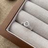 Anillo de Plata de Ley S925 Cabeza de Pan Croissant Donut para Mujer, Versátil, Diario, Simple, Anillo Abierto para Dedo, Anillo de Dedo de Comida