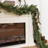 Grande Guirlanda Decoração de Vinha de Natal Americana Folhas de Pinheiro Folhas de Cipreste Agulhas de Pinheiro Gancho de Porta Artificial Cedro Artificial Amazon