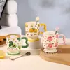 Caneca Cerâmica Fruta Fofa Copo de Água Casal Caixa de Presente Lembrança Uso Doméstico Copo para Meninas Alta Aparência Presente para Atividade