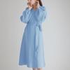 Pijama de Algodón Puro Transfronterizo Europeo y Americano 2026 para Mujer, Bata de Noche Transpirable de Manga Larga para Verano, Ropa de Casa de Algodón de Gasa de Doble Capa para Mujer