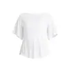 Camiseta Deportiva Holgada de Manga Corta para Mujer, Transpirable, con Caída, Oculta Imperfecciones, Adelgazante, para Pilates, Top Delgado, Cubierta