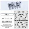 Calcomanías para uñas ultrafinas blanco y negro pintadas a mano mariposa estilo ins negro oscuro pegamento de tira flexible calcomanías para uñas de mariposa decoraciones
