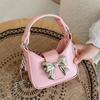 Bolso de mano infantil con lazo estilo coreano] Nuevo bolso bandolera infantil de primavera, mini bolso con cadena estilo niña