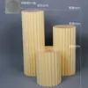 Papel corrugado flor papel de regalo abanico plegable guía de camino romano soporte de exhibición cilíndrico plegable diseño de pilar adornos de origami