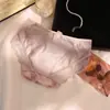 Bordado de ensueño~ ribete de encaje ligero, bragas de moda para niñas, tejido de malla, amigable con la piel, fuelle extendido, tangas triangulares para mujer