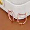 Brincos Diários Exquisitos com Zircônia Microincrustada de Cao Shi, Argolas Clássicas Simples para Mulheres, Presilhas de Orelha Pequenas da Moda Versáteis em Estilo Francês