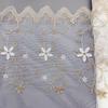 Renda dourada e prata Lolita vestido feminino bordado malha acessórios de vestuário acessórios de renda solúveis em água