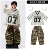 Roupas da Moda para Crianças de Street Dance Crianças de Hip Hop Tendência Legal Conjunto para Performance de Rua Roupas para Apresentação de Desfile de Moda Hip Hop Infantil