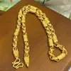 Joyería Color Arena Dorada, Oro Imitación, Collar para Hombre con Cabeza de Dragón Ondulada de Alta Calidad, Mismo Estilo que Tienda de Oro, Diseño Audaz, Regalo para Novio