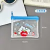 Porta-moedas Duoduo da Apple Bolsa de Moedas de Desenho Animado em PVC Bolsa de Armazenamento Portátil Fofa Bolsa Transparente Casual para Batom