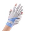 Guantes de protección solar para mujer, antiultravioleta C5, de verano, finos, antifugas, de dos dedos, de seda de hielo, a juego con el color, para montar en bicicleta eléctrica, pantalla táctil, transpirables.