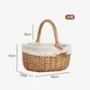 En Stock Canasta de Picnic Tejida a Mano de Sauce Bolsa de Almacenamiento Bolsa de Regalo para Exportación Canasta de Almacenamiento para Vino y Dulces