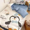 Juego de tres piezas de colcha pequeña especial para jardín de infantes de algodón puro clase A, estampado de dibujos animados lindos, ropa de cama 100% algodón para la entrada del bebé al jardín de infantes