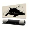 Gato Preto e Branco Mouse Pad Grande Desenho Animado Fofo Borracha Antiderrapante Mouse Pad Extra Grande Tapete de Mesa Design Personalizado