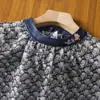 Toma Real de Chaleco sin Mangas Bordado a Mano Estilo Étnico Retro Literario Estampado de Peonías Traje de Té Zen para Mujer