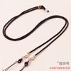 Cruz Tianzhu Colar Amarrar Jade Anel Bloqueio de Ouro Pingente Corda diy Cera de Abelha de Cristal Paz Fivela Pescoço Fino Corda