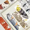 Marcadores Qiyu 30 Marcadores de Animales Marinos Divertidos de Dibujos Animados Originales DIY Tarjetas de Decoración y Anotación para Lectura de Libros