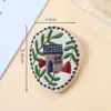 Novos Patches de Tecido Bordado de Algodão e Linho Estilo Coreano com Plantas e Flores para Roupas DIY, Acessórios de Cabelo, Acessórios de Bolsa/Acessórios de Broche