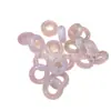 Anillo de Ágata Blanco Natural, Donut de Calcedonia Blanca, Hebilla de Paz de Jade Transparente como el Hielo, Accesorios para Joyería Colgante DIY al por Mayor