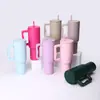 ¡Wow, asa de tercera generación hecha a medida, taza térmica de acero inoxidable de gran capacidad de 40 oz, portátil con pajita, perfecta para usar en el coche