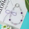Nuevo Colgante Llavero de Perlas de Resina con Lazo y Cuentas Accesorio para Funda de Teléfono Correa de Muñeca Adorno para Lanyard de Bolso