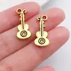 Retro Nota Dorada Música Guitarra Instrumento Musical Tambores Dy Colgante Pulsera Pendientes Llavero Accesorios