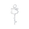 Plata de Ley S925 Calada Lindo Dibujo Animado Gato Hello Kitty Colgante de Llave Colgante de Hello Kitty Pulsera DIY