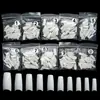 Arte de uñas bolsa de uñas postizas pieza de uña blanca 500 piezas Pieza de uña francesa blanca Francesa blanca 500 piezas/bolsa