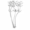 Folhas Prateadas Simuladas Acessórios de Plantas Prateados Folhas Falsas Prateadas Simuladas Acessórios para Arranjo de Flores Acessórios de Folhas de Samambaia Prateada