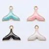 16X17Mm 1g Pulseira Colar Brincos Pingente Cauda de Baleia Óleo Pingado Cauda de Peixe Par Liga Acessórios de Joias Atacado