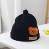 Adorable Gorro de Oso para Bebé Gorro de Lana para Niños Otoño e Invierno Cálido para Niños y Bebés Gorro de Punto Grueso para Bebé