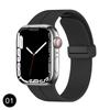 Adecuado para iWatch Sports Apple Watch con hebilla plegable Correa magnética para Apple Watch Correa de reloj de silicona líquida S10