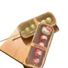 Caja de Embalaje de Papel Kraft, Plato Desechable, Caja para Pollo Frito con Forma de Barco para Papas Fritas, Recipiente para Snacks, Caja de Sushi con Tapa