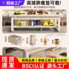 Mesa de centro para sala de estar, tamaño pequeño, de doble capa, simple, adecuada para apartamentos de alquiler, mesa de centro rectangular minimalista para dormitorio