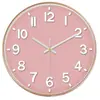 [10 Pulgadas 25cm] Reloj Creativo para Sala de Estar Estilo Escandinavo Reloj de Estilo Moderno y Sencillo Reloj de Cuarzo Gris para el Hogar