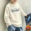 Moletom Infantil 2026 Primavera e Outono Novo Estilo Coreano Infantil Fino Elegante Pulôver para Crianças de Meia-Idade e Mais Velhas Versátil Roupa Infantil Top
