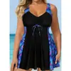 Traje de Baño Estilo Nuevo 2026 Moda Transfronteriza Europea y Americana Bikini de Dos Piezas Tallas Grandes con Pantalones tipo Falda para Mujer